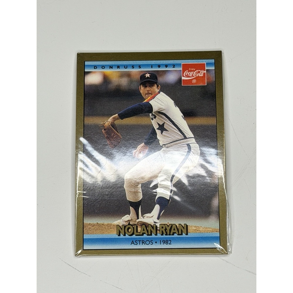 Nolan Ryan 1992 Donruss Coca-Cola Career Series Astros Card #3 1982 Baseball